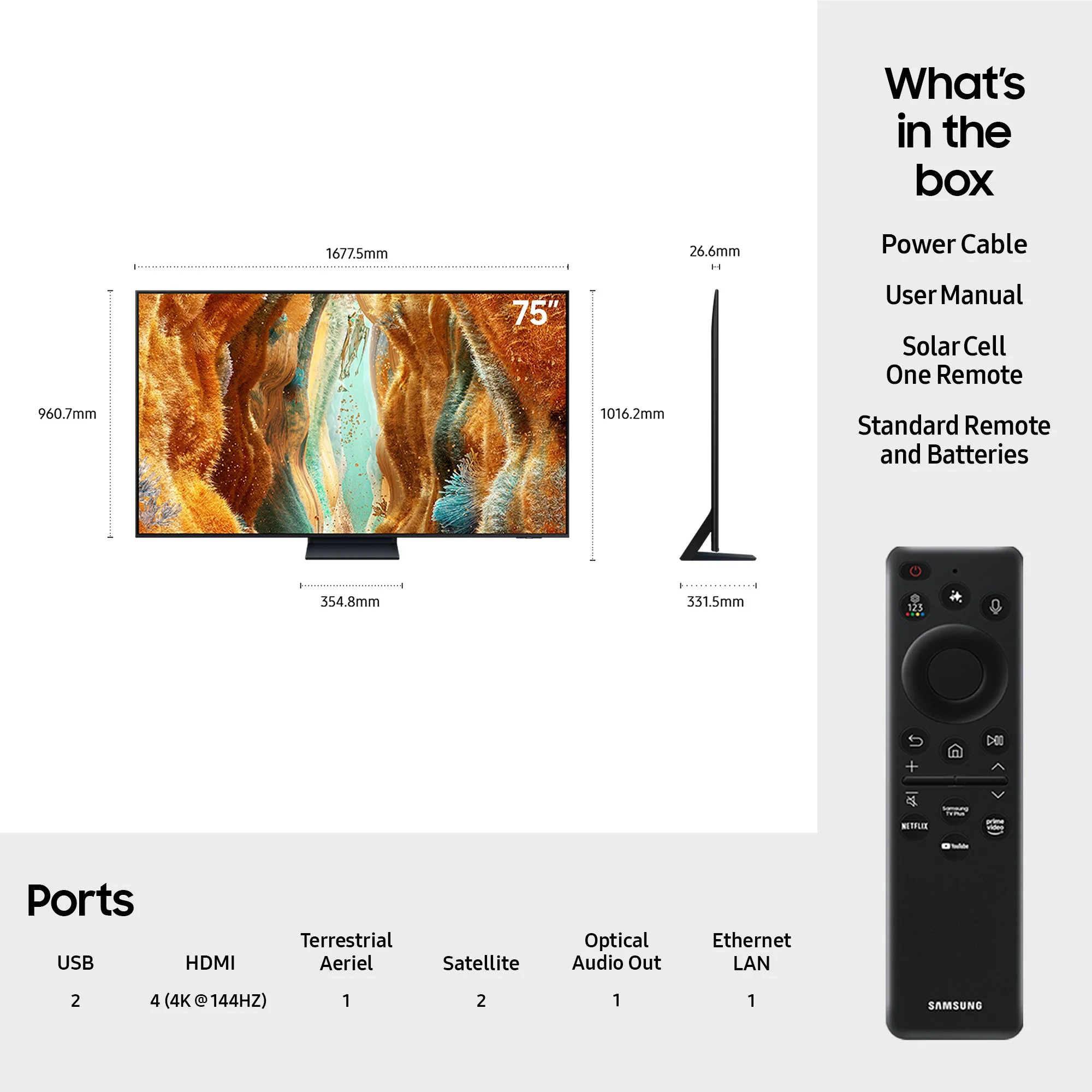 Samsung QE55QN73FATXXU 55 Inch QN73F 4K Neo QLED Ultra HD HDR Smart TV - Image 4