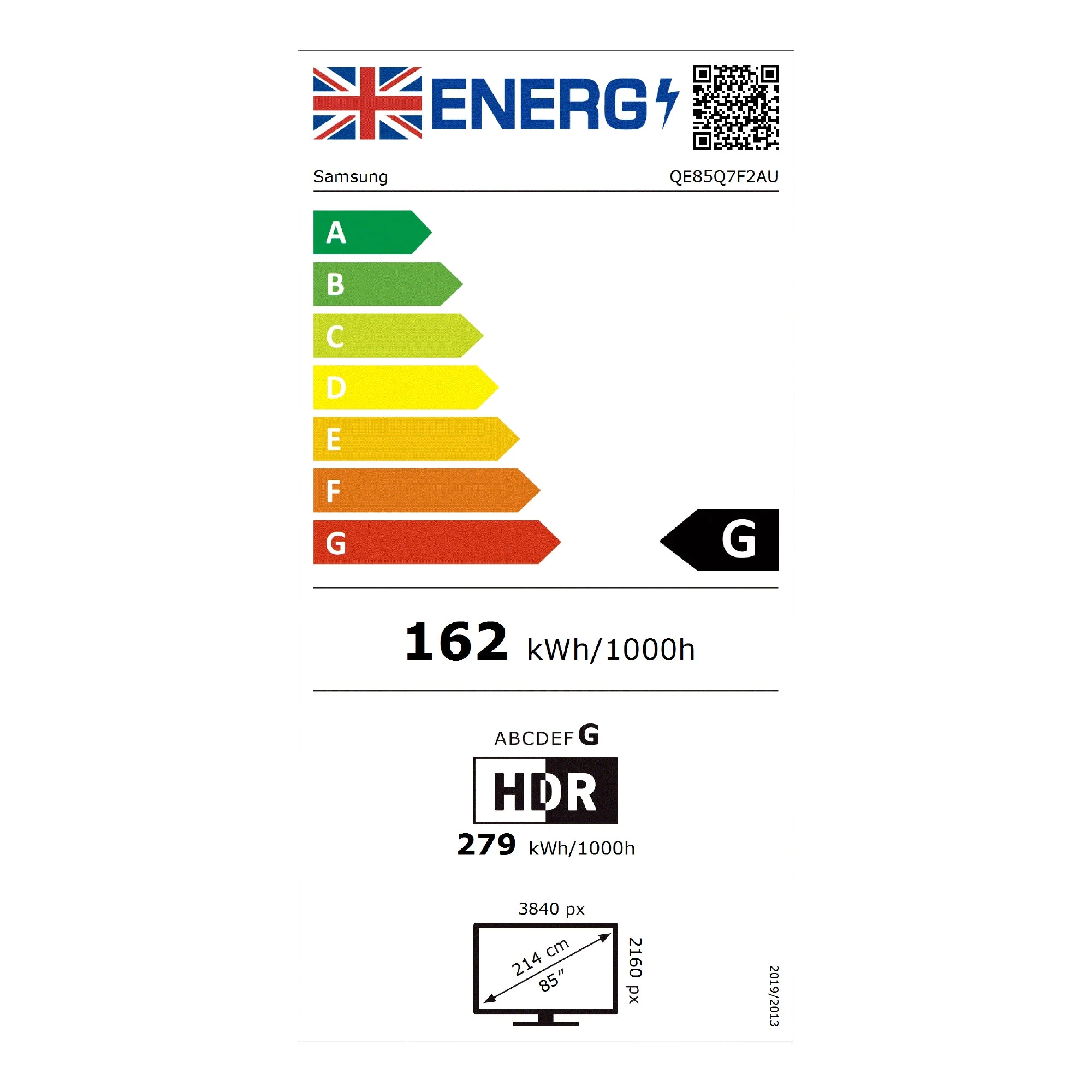 Samsung QE85Q7F2AUXXU 85 Inch Q7F2 4K QLED Ultra HD HDR AI Smart TV - Image 4