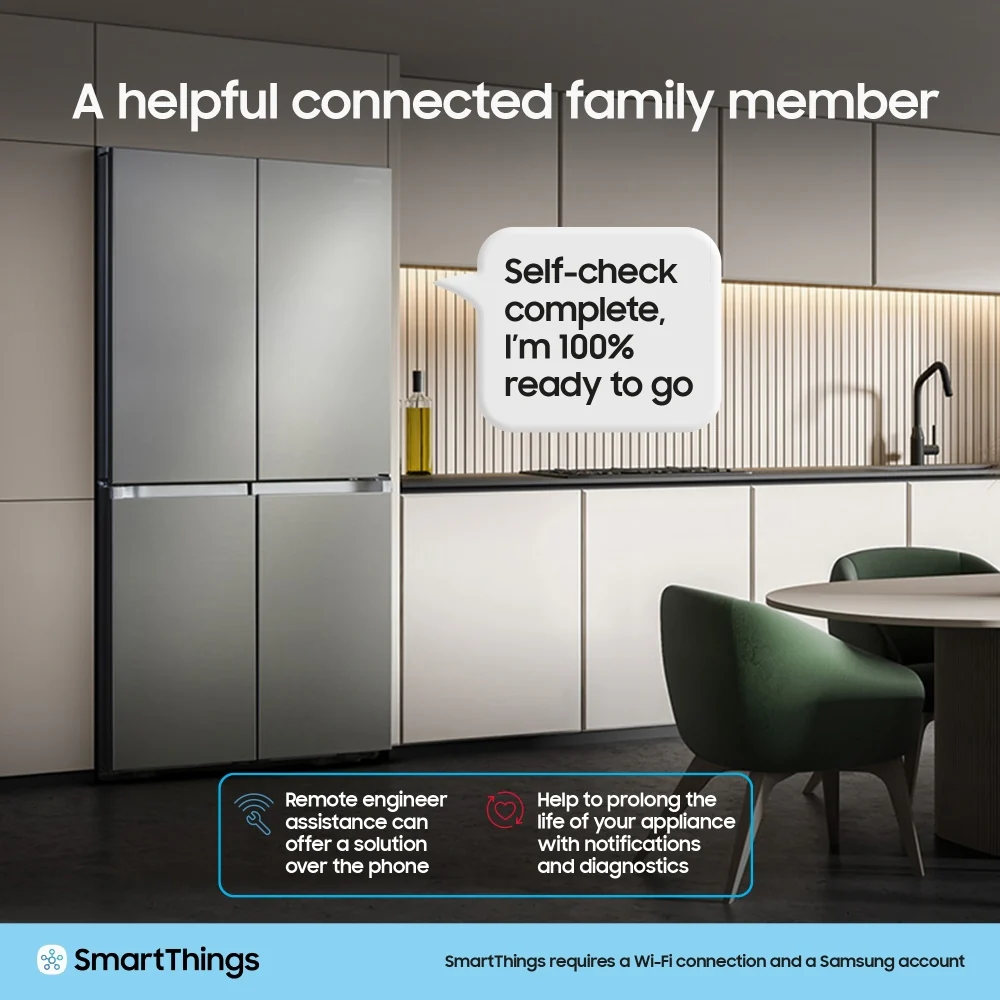 Samsung RS70F65KETEU Series 6 Bespoke AI SpaceMax 640L American Style Smart Fridge Freezer - Silver - Image 8