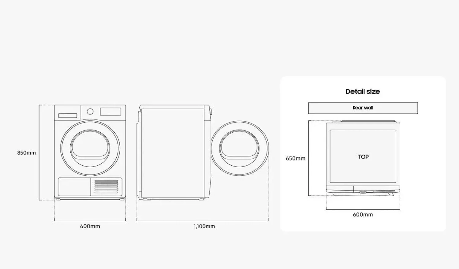 Samsung Series 5 DV90CGC0A0ABEU with OptimalDry 9 kg Heat Pump Tumble Dryer Black - Image 10