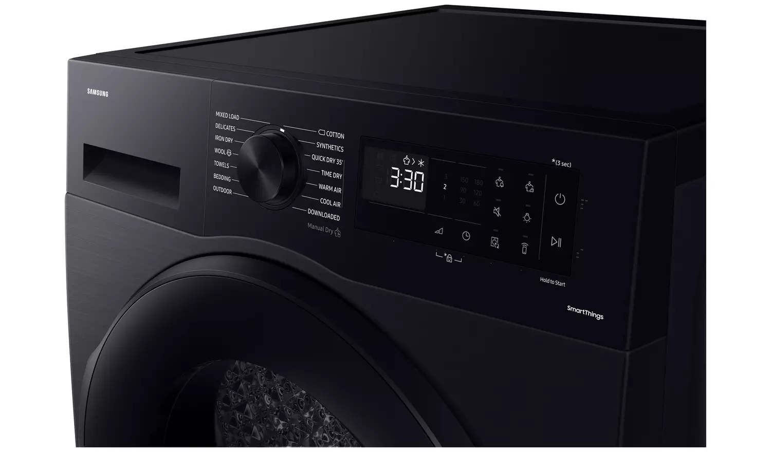 Samsung Series 5 DV90CGC0A0ABEU with OptimalDry 9 kg Heat Pump Tumble Dryer Black - Image 7