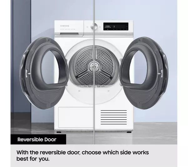Samsung Series 5 DV90CGC0A0AEEU with OptimalDry 9 kg Heat Pump Tumble Dryer White - Image 10