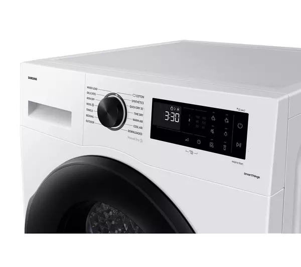 Samsung Series 5 DV90CGC0A0AEEU with OptimalDry 9 kg Heat Pump Tumble Dryer White - Image 3
