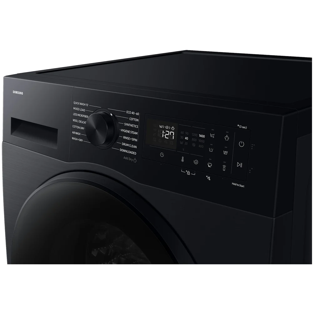 Samsung Series 5 WD11DG5B15BBEU Ecobubble AI Energy 11kg+6kg 1400 Spin Washer Dryer Black - Image 6