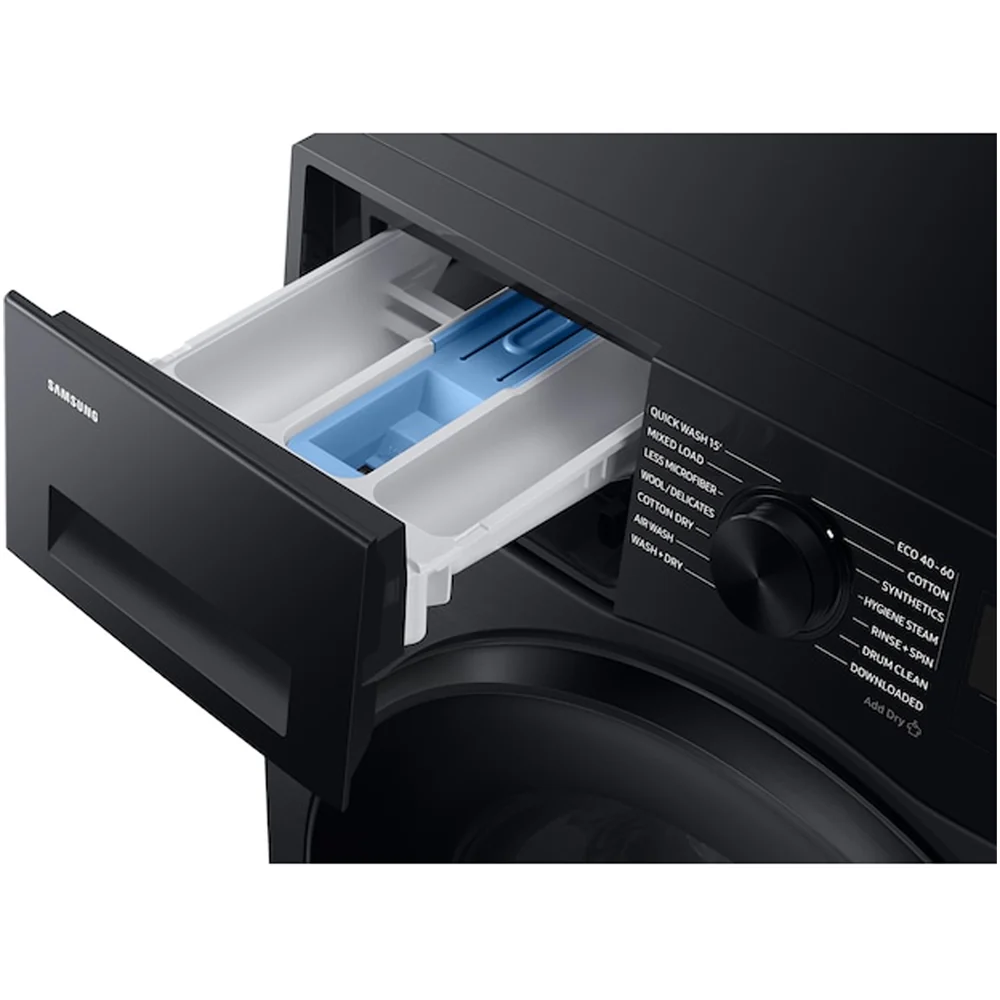 Samsung Series 5 WD11DG5B15BBEU Ecobubble AI Energy 11kg+6kg 1400 Spin Washer Dryer Black - Image 7
