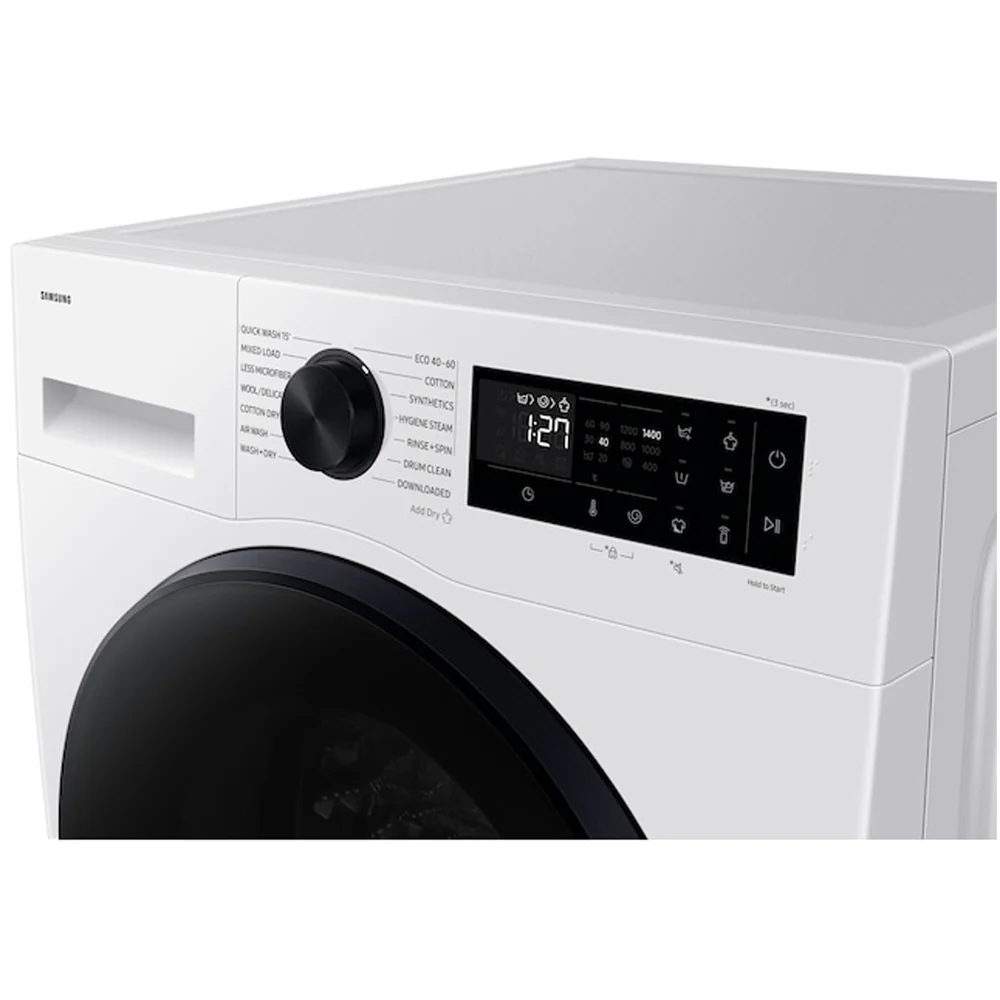 Samsung Series 5 WD11DG5B15BEEU Ecobubble AI Energy 11kg+6kg 1400 Spin Washer Dryer White - Image 7