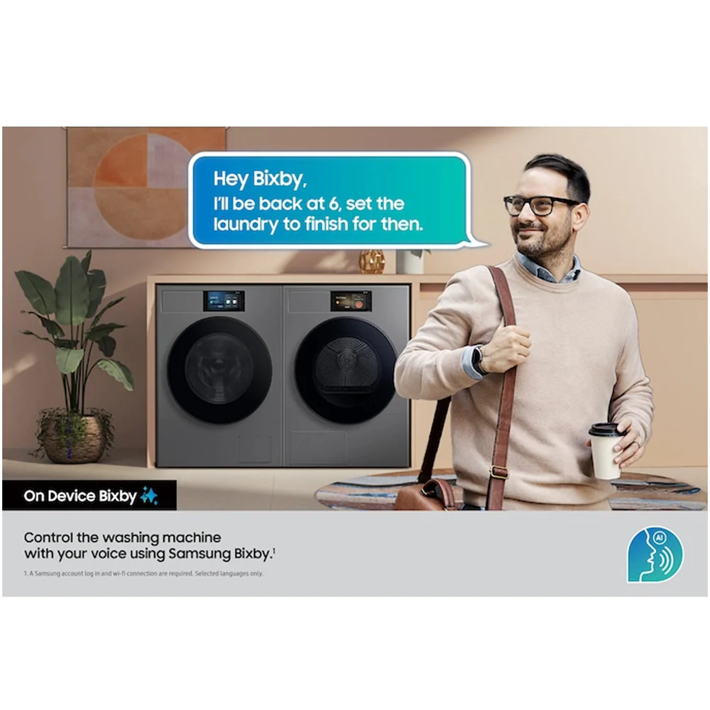 Samsung Series 9 DV90F09F4SU1 with AI Home 9kg Heat Pump Tumble Dryer Dark Steel - Image 8