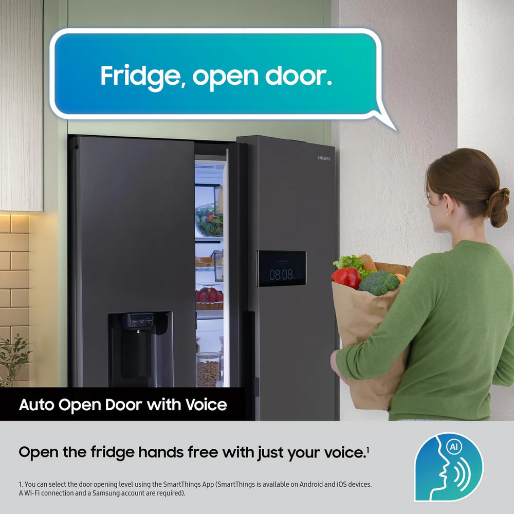 Samsung Series 9 RS90F64EETEU Bespoke AI Home 621L Total No Frost American Fridge Freezer Silver - Image 6