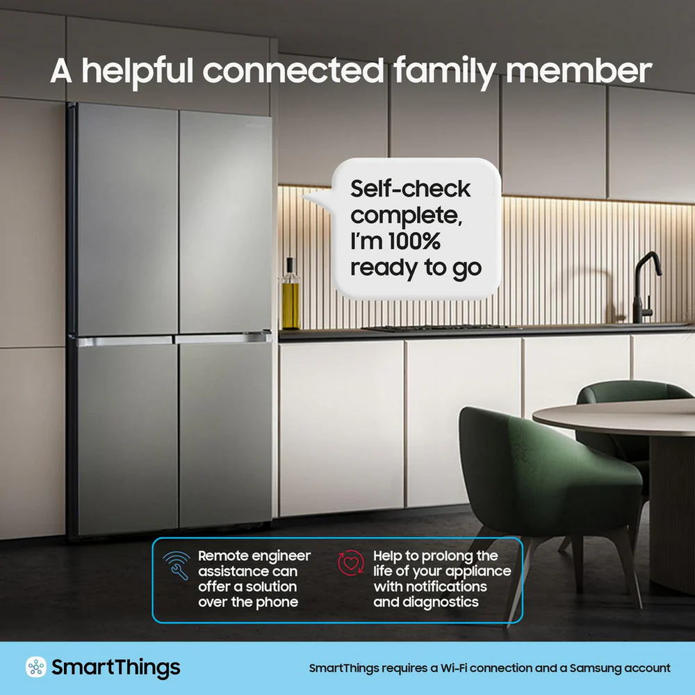Samsung Series 9 RS90F64EETEU Bespoke AI Home 621L Total No Frost American Fridge Freezer Silver - Image 8