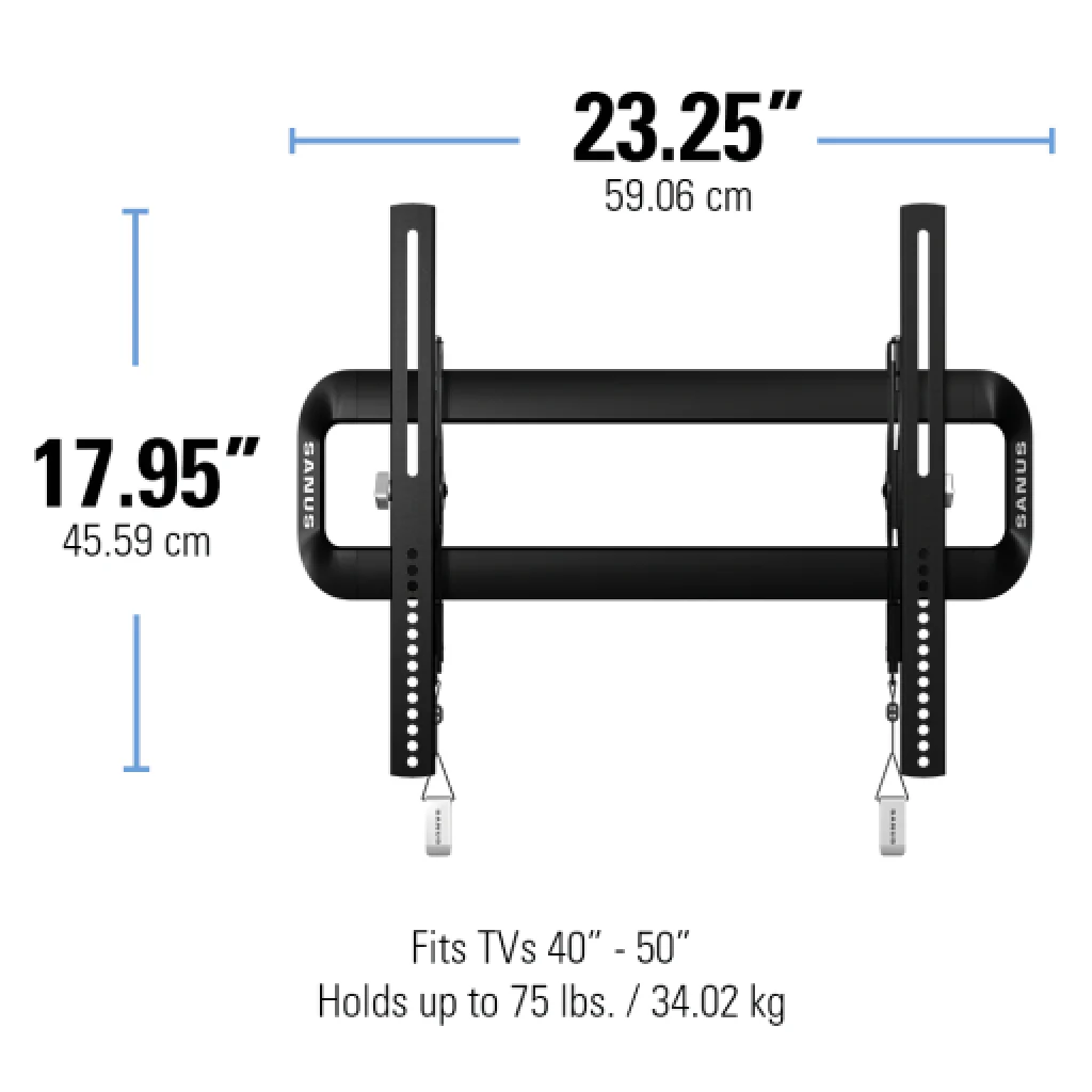 Sanus VMT5-B2 Tilting Wall Mount for Screens 40-50'' up to 34kg - Image 4