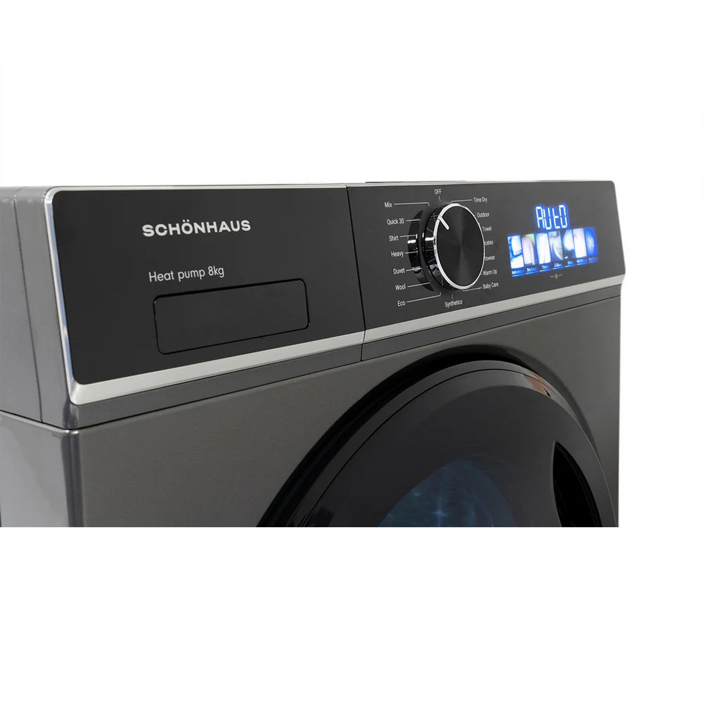 Schonhaus TDSHF018A3G 8kg Heat Pump Tumble Dryer Graphite - Image 4