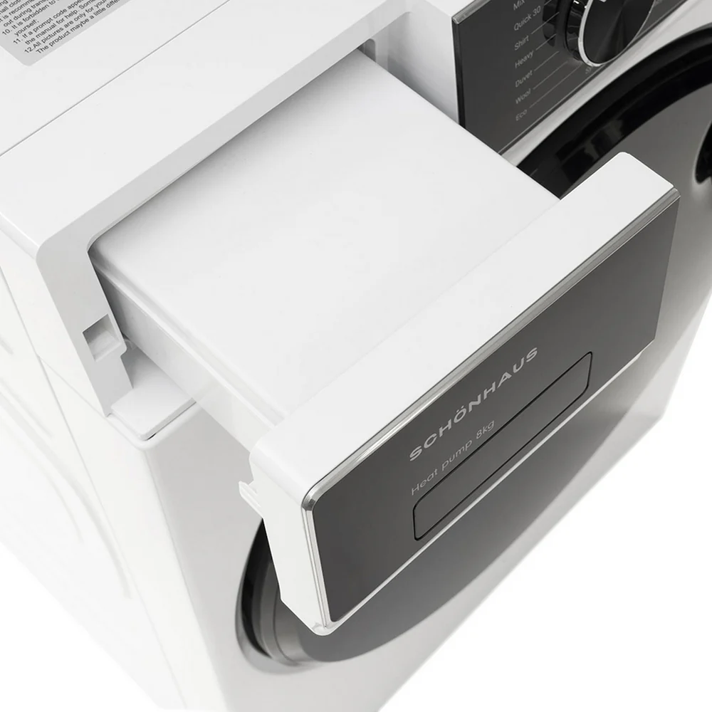 Schonhaus TDSHF018A3W 8kg Heat Pump Tumble Dryer White - Image 3