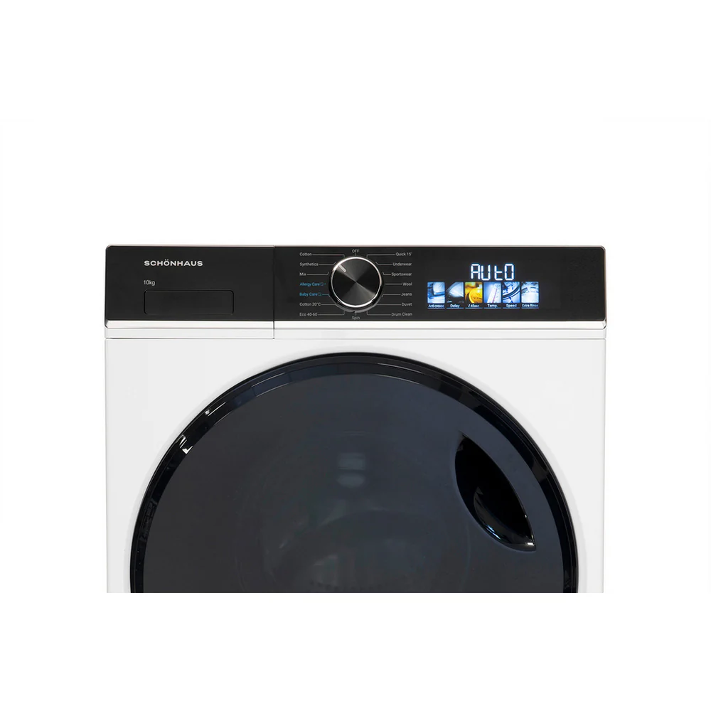 Schonhaus WMSF011014AW 10kg 1400 Spin Freestanding Washing Machine White - Image 2