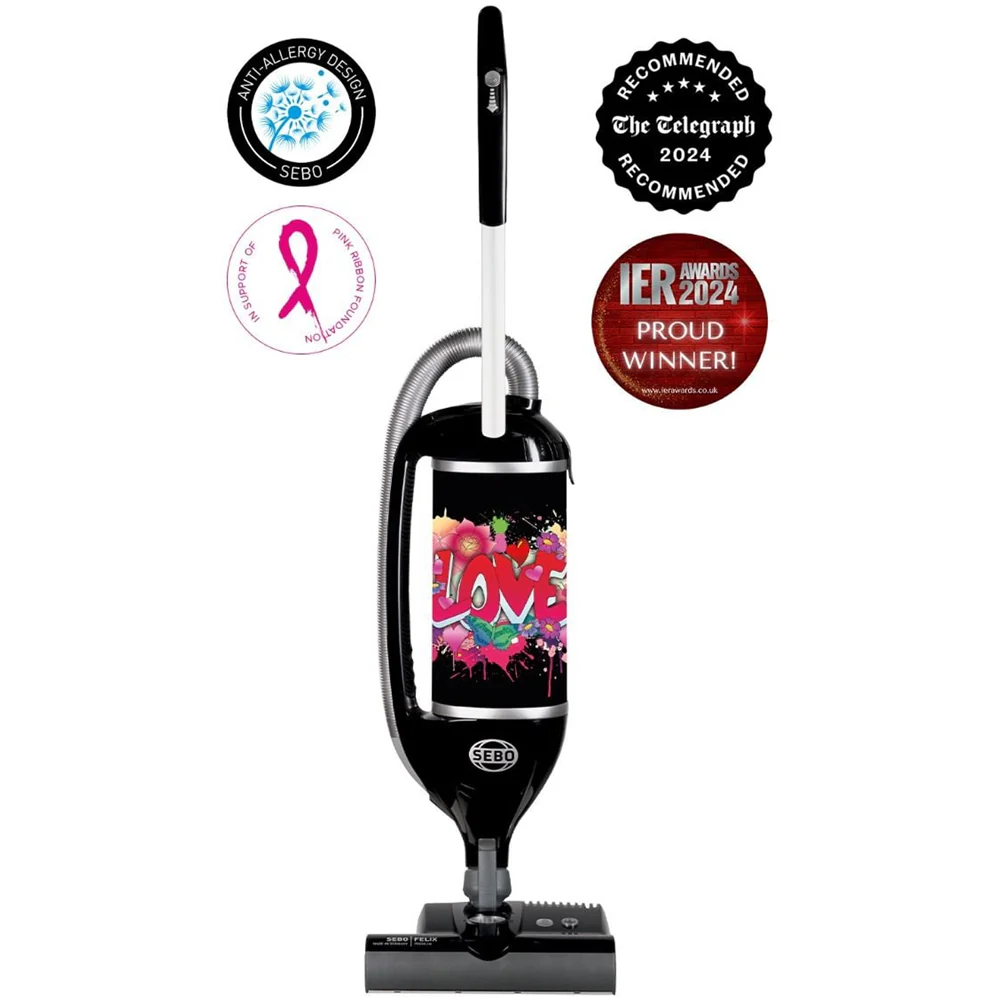 Sebo 90810GBG Sebo Felix Graffiti Upright Vacuum Cleaner Black - Image 2