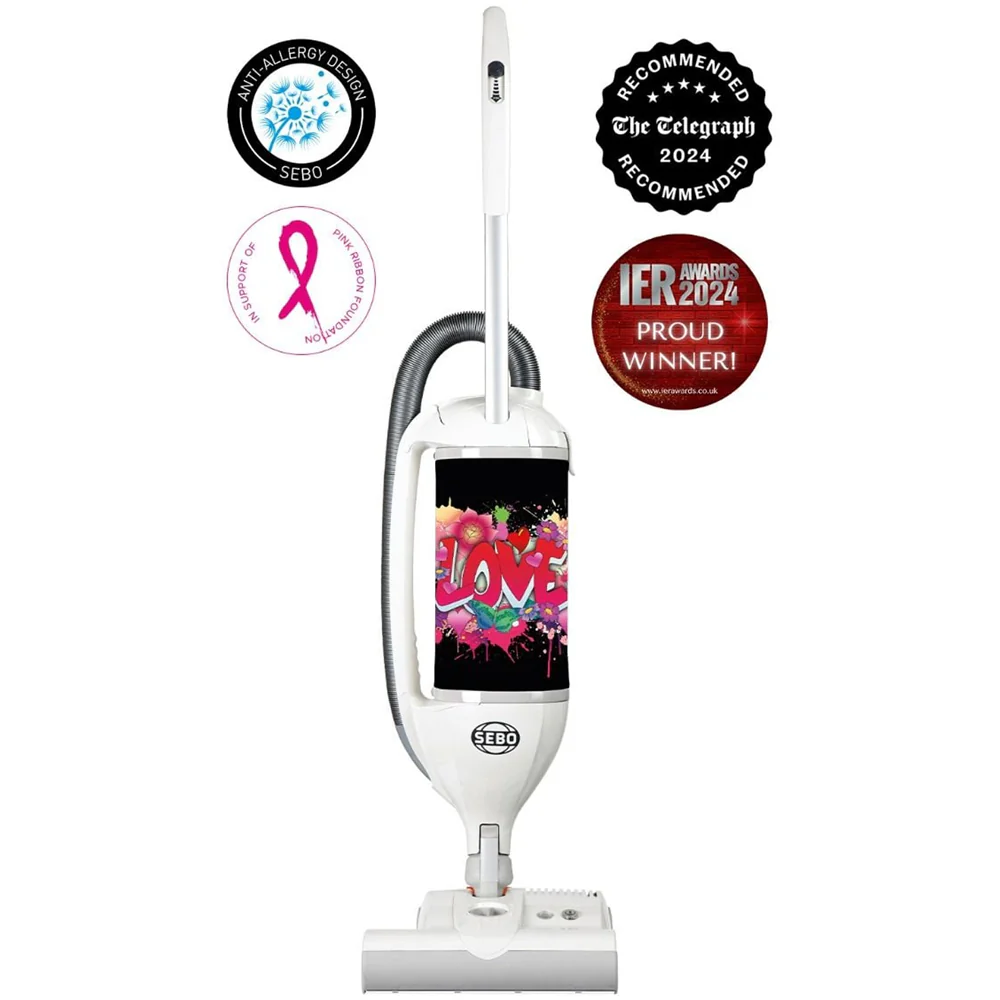 Sebo 90812GBG Felix Graffiti Bagged Upright Vacuum Cleaner White - Image 2
