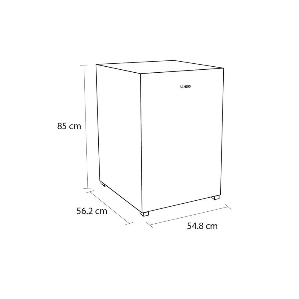 Sensis RFUCF01F54EW 54.8cm Freestanding Undercounter Larder Fridge White - Image 3