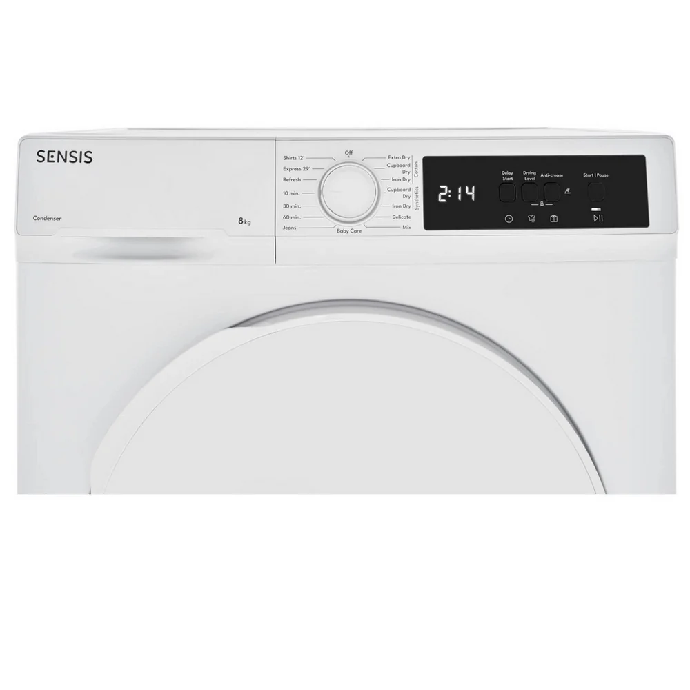 Sensis TDCF018BW 8kg Freestanding Condenser Tumble Dryer White - B Rated - Image 4