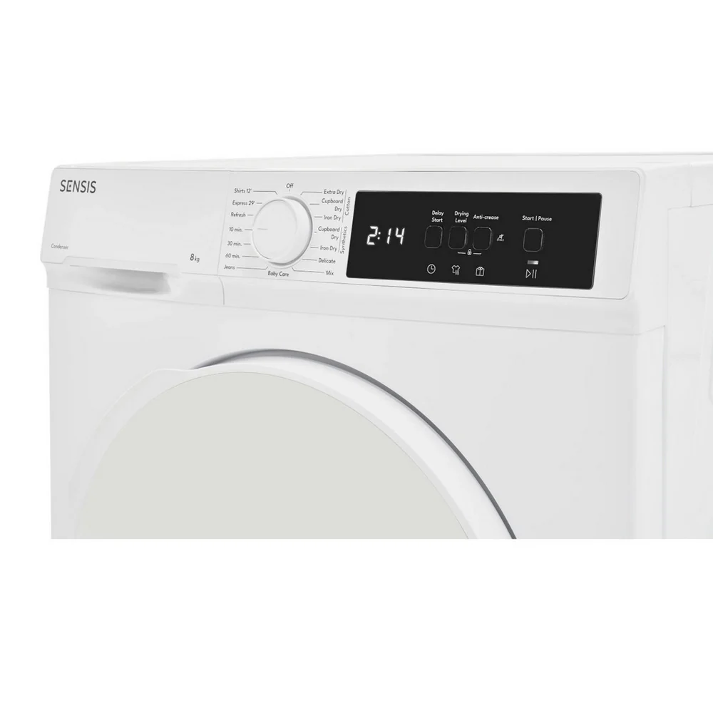 Sensis TDCF018BW 8kg Freestanding Condenser Tumble Dryer White - B Rated - Image 5