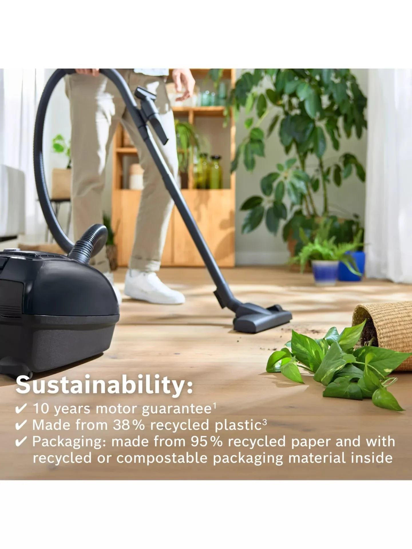 Bosch BGL38BA3GB Serie 4 ProEco 850W Bagged Cylinder Vacuum Cleaner - Black - Image 4