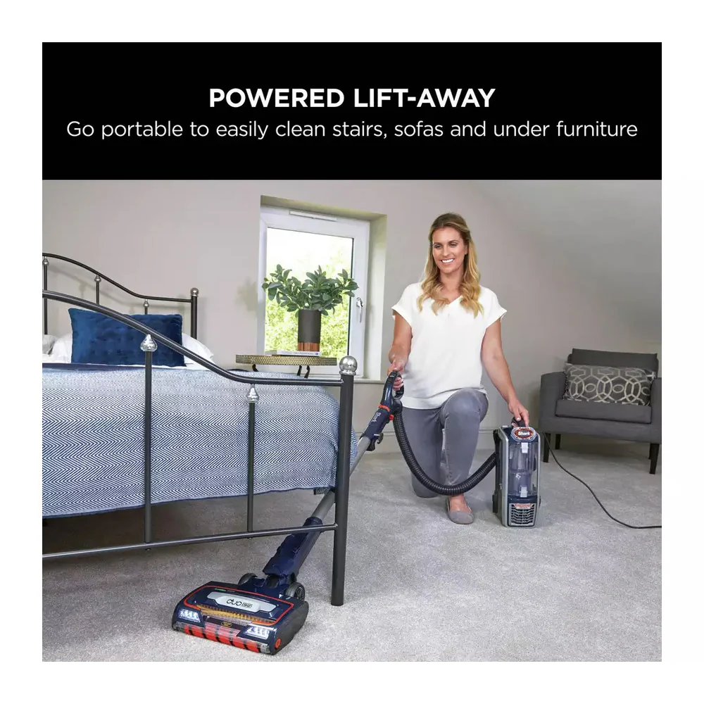 Shark® NZ801UKT Anti Hair Wrap Upright Vacuum Cleaner with Powered Lift-Away TruePet Deep Navy & Orange - Image 7