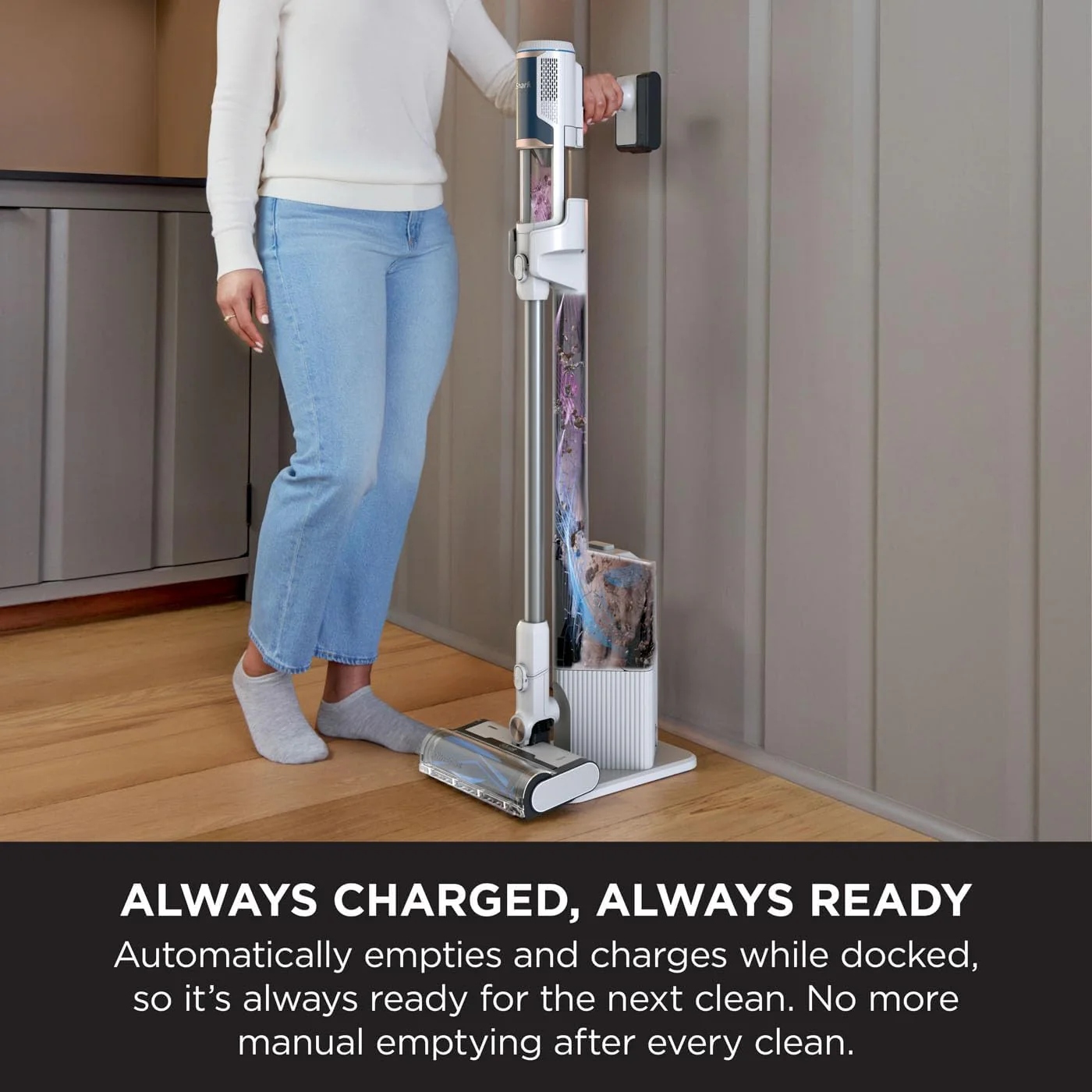 Shark BU3521UK Cordless Stick Vacuum Cleaner with Auto-Empty System White - Image 13