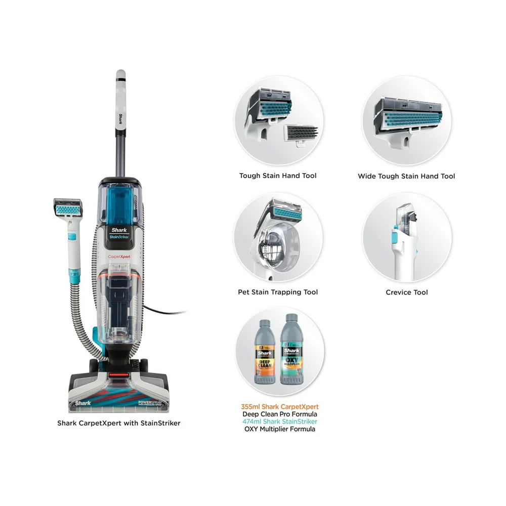 Shark EX200UK CarpetXpert Deep Carpet Cleaner with Built-In StainStriker - White - Image 4