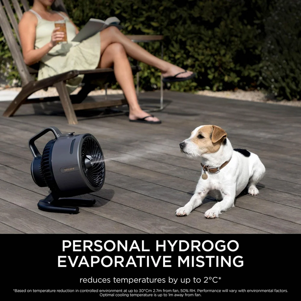 Shark FA050UK FlexBreeze HydroGo Misting Fan - Charcoal - Image 2