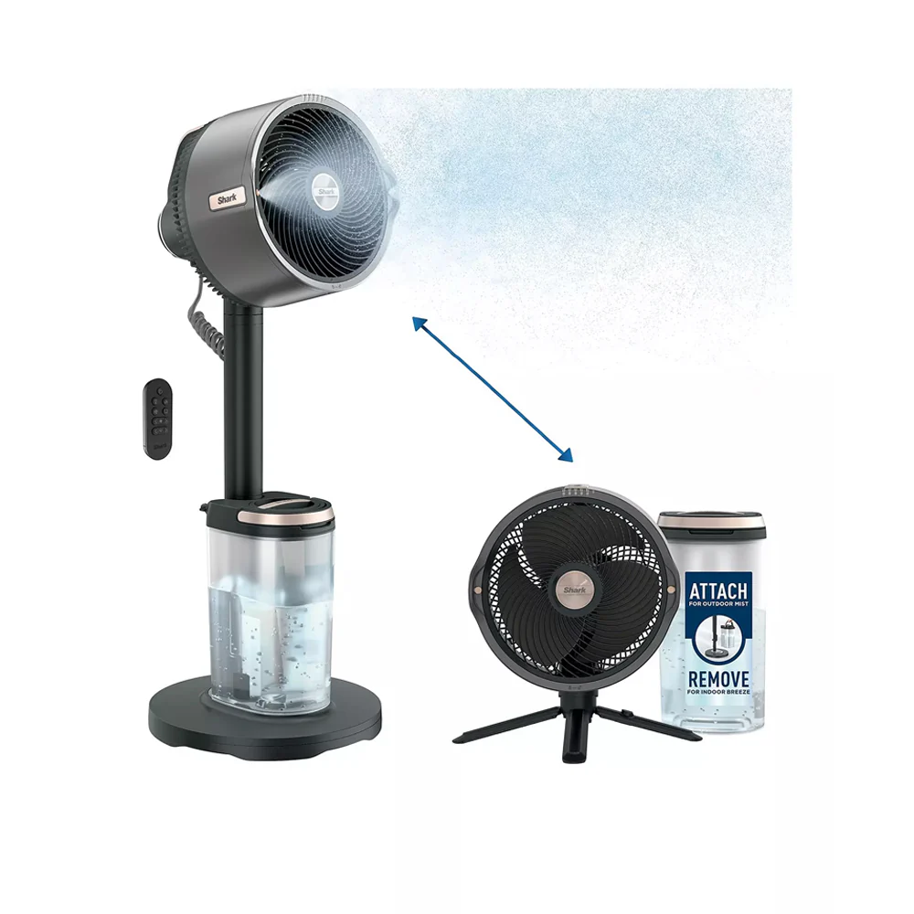 Shark FA300UK FlexBreeze Pro Mist Indoor and Outdoor Fan and Outdoor Misting System - Charcoal Grey - Image 2