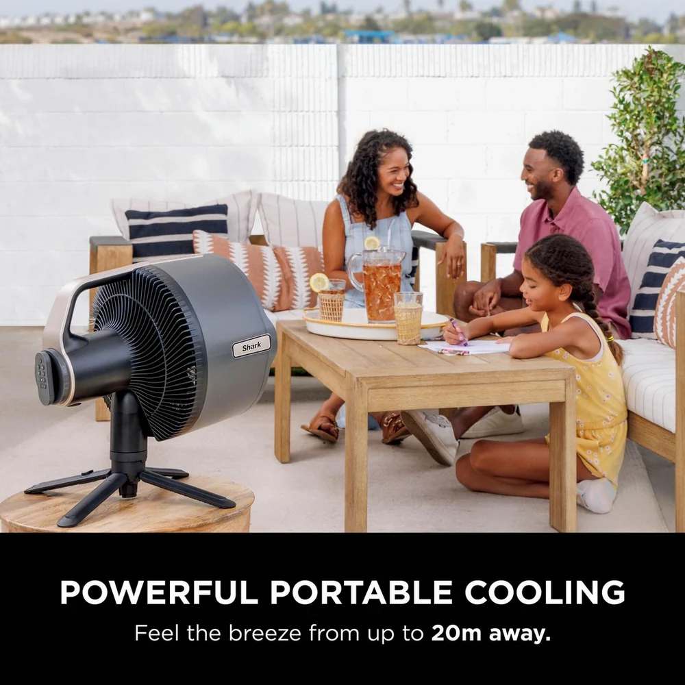 Shark FA300UK FlexBreeze Pro Mist Indoor and Outdoor Fan and Outdoor Misting System - Charcoal Grey - Image 6
