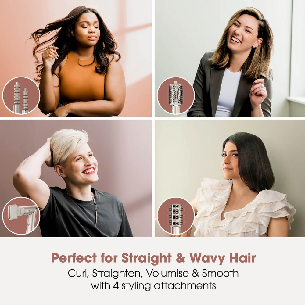 Shark FlexStyle HD436SLUK 4 in 1 Air Styler and Hair Dryer for Straight & Wavy Hair - Stone - Image 2