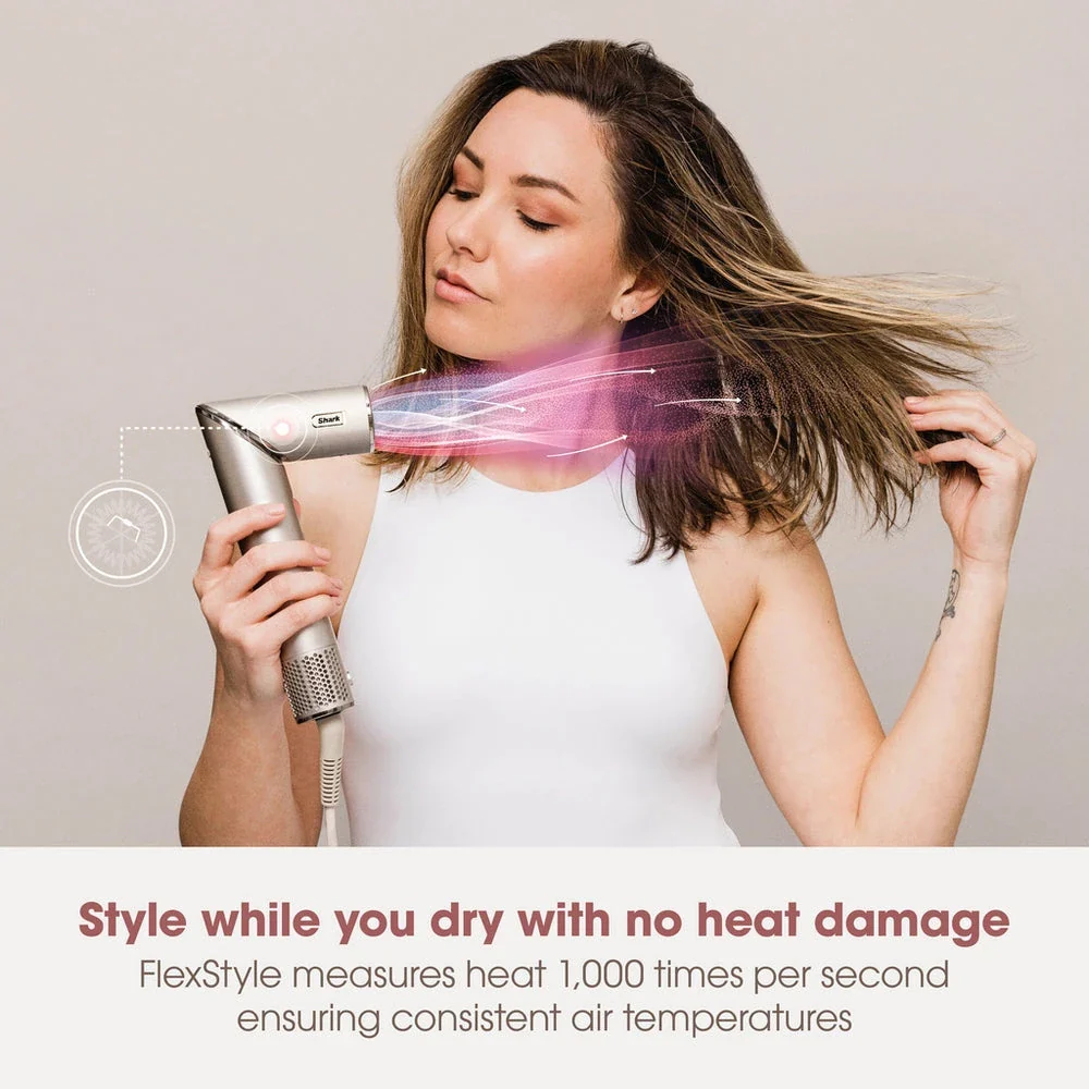 Shark FlexStyle HD436SLUK 4 in 1 Air Styler and Hair Dryer for Straight & Wavy Hair - Stone - Image 5