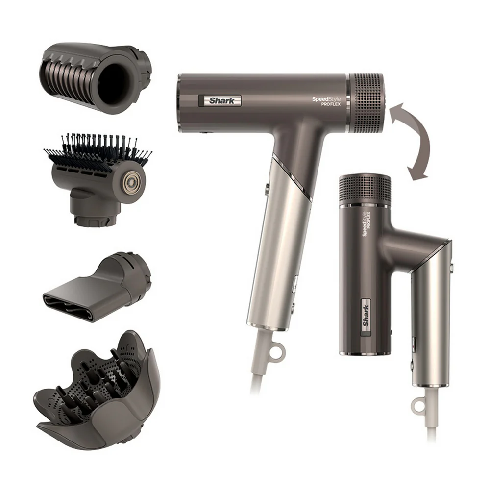 Shark SpeedStyle Pro HD542UK FLEX 4-in-1 High-Velocity Hair Dryer System Mocha Silver
