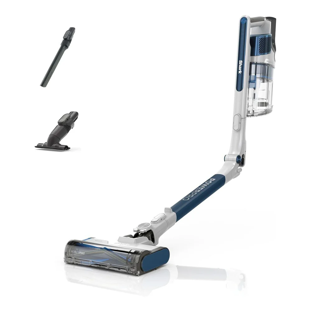 Shark IZ380UK PowerPro Cordless Stick Vacuum Cleaner with Anti Hair Wrap and Floor Detect - Up To 50 Minutes Run Time Navy Metallic