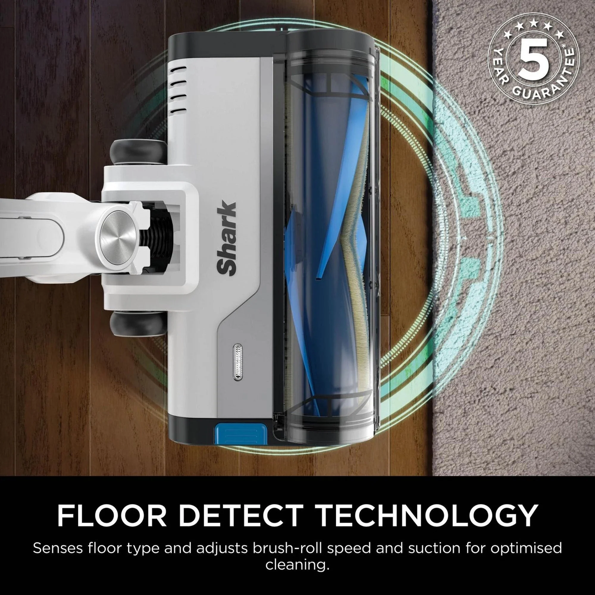 Shark IZ380UK PowerPro Cordless Stick Vacuum Cleaner with Anti Hair Wrap and Floor Detect - Up To 50 Minutes Run Time Navy Metallic - Image 5