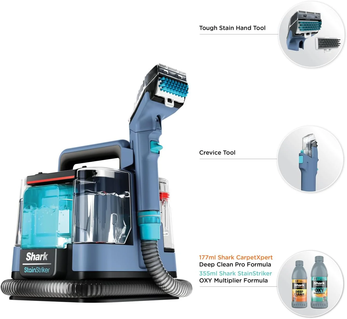 Shark PX200UK StainStriker Stain & Spot Cleaner - Nordic Blue - Image 2