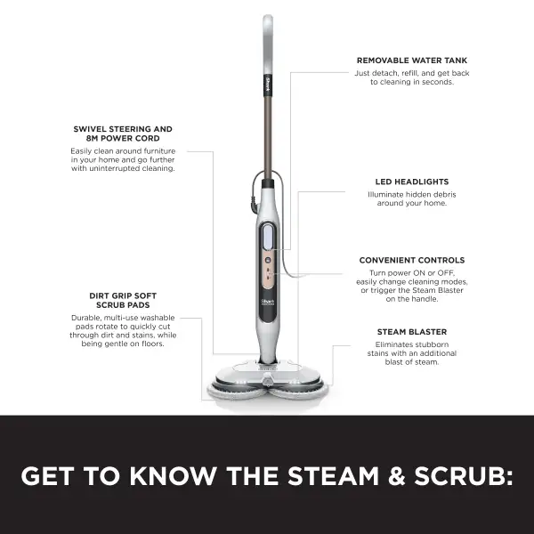 Shark S8201UK Steam and Scrub Automatic Steam Mop with Steam Blaster - Image 10