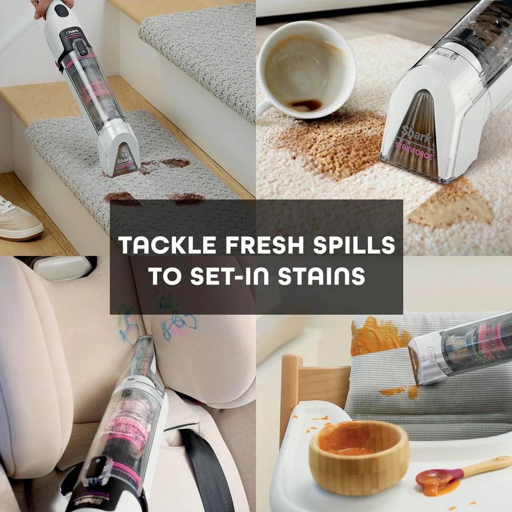 Shark StainForce Cordless Stain-Destroying Spot Cleaner HX100UKT - White - Image 4