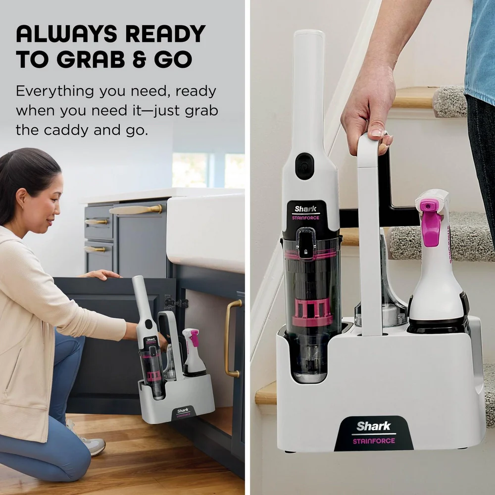 Shark StainForce Cordless Stain-Destroying Spot Cleaner HX100UKT - White - Image 5