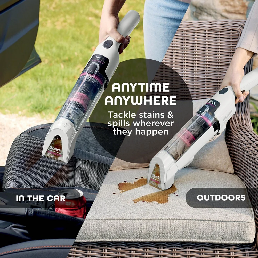 Shark StainForce Cordless Stain-Destroying Spot Cleaner HX100UKT - White - Image 6