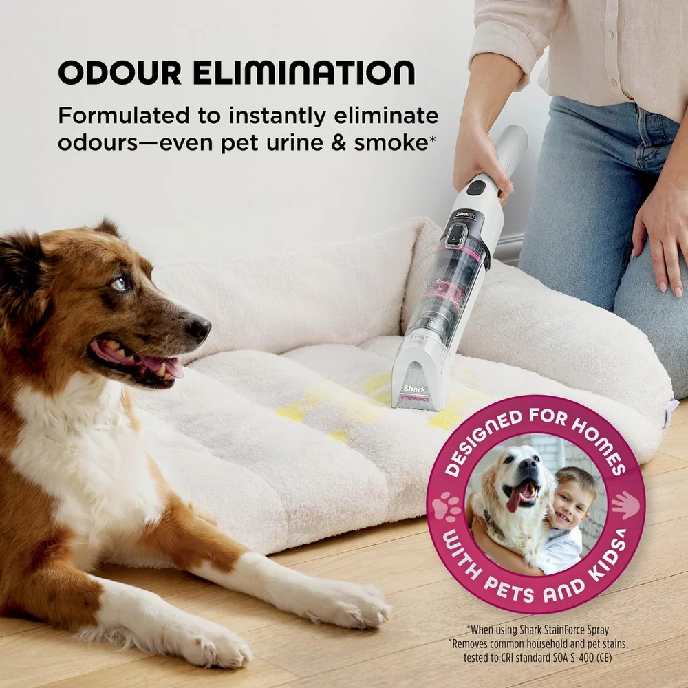 Shark StainForce Cordless Stain-Destroying Spot Cleaner HX100UKT - White - Image 7