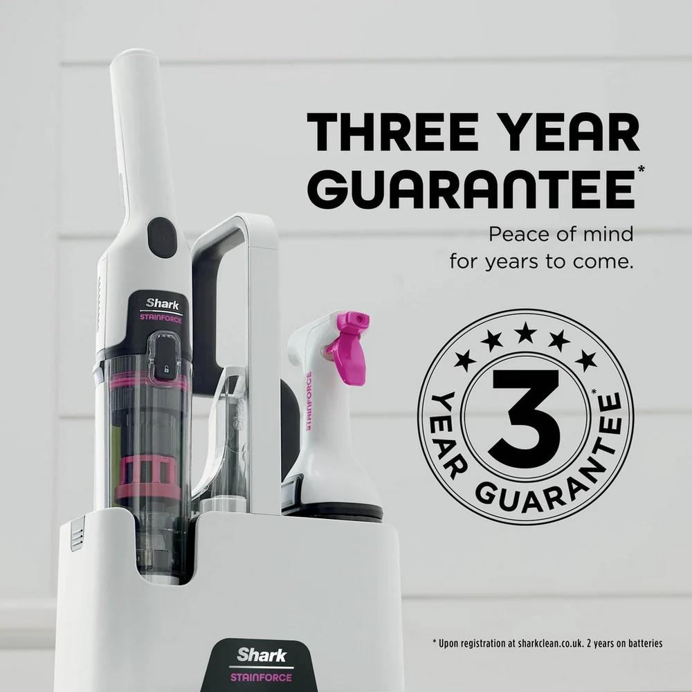 Shark StainForce Cordless Stain-Destroying Spot Cleaner HX100UKT - White - Image 9