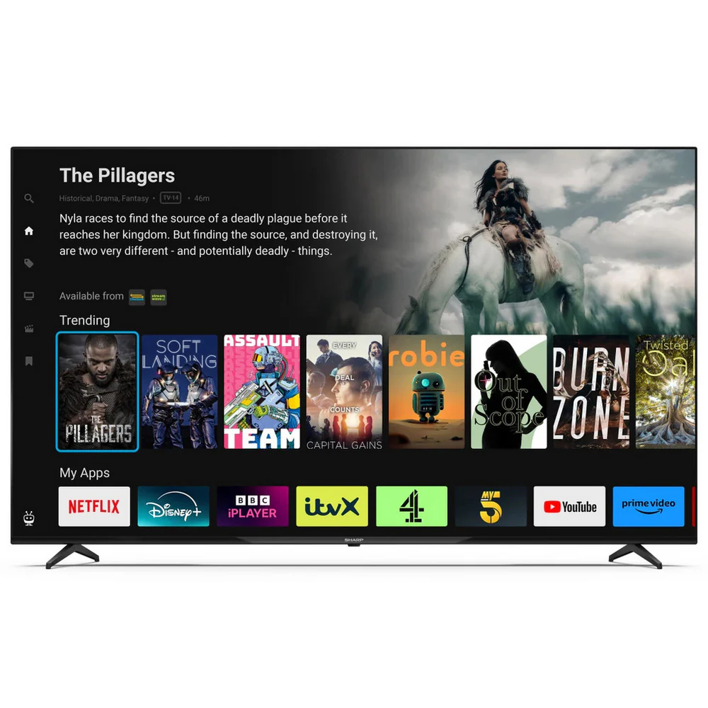 Sharp 4T-C70GK4245KB 70 Inch LED 4K Ultra HD Frameless Smart TV - Image 5