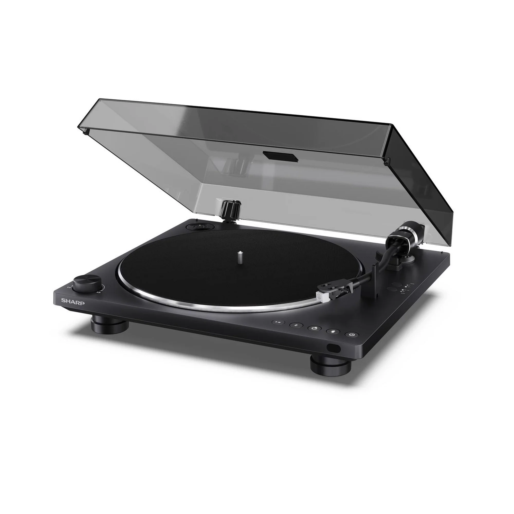 Sharp RP-TT100 Fully Automatic Belt Drive Bluetooth Turntable with Built-in Preamp Black - Image 2