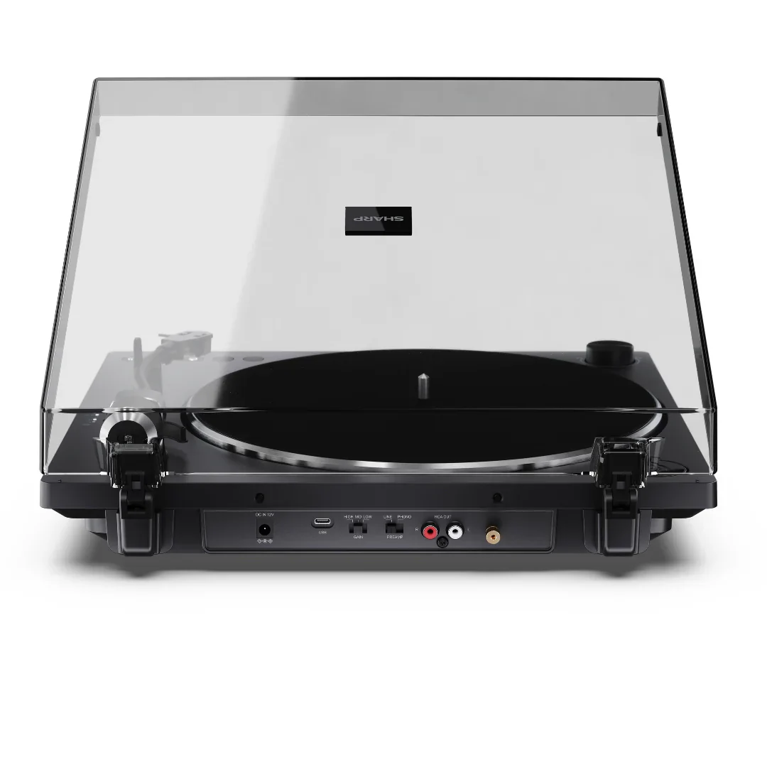Sharp RP-TT100 Fully Automatic Bluetooth Turntable with CP-SS30 BK Active Bookshelf Speakers Pair - Black - Image 8