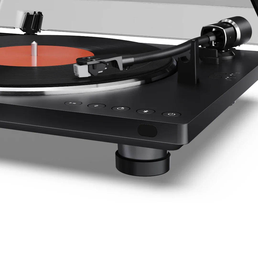Sharp RP-TT100 Fully Automatic Bluetooth Turntable with CP-SS30 BK Active Bookshelf Speakers Pair - Black - Image 9
