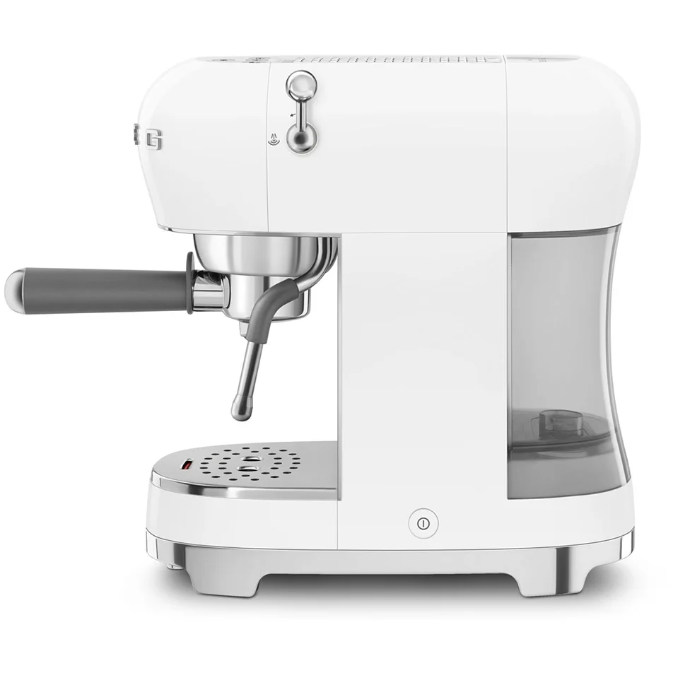 Smeg ECF02WHUK 50s Retro Style Espresso Coffee Machine with Steam Wand White - Image 5