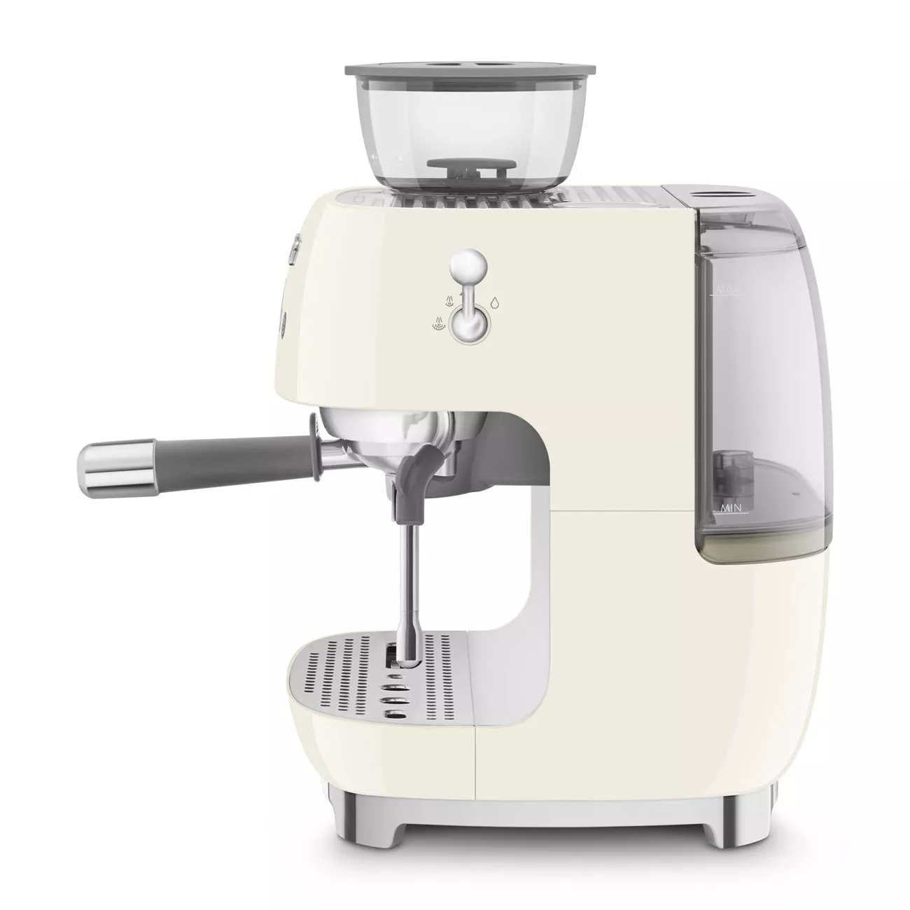 Smeg EGF03CRUK Retro Espresso Coffee Machine with Grinder in Cream - Image 3
