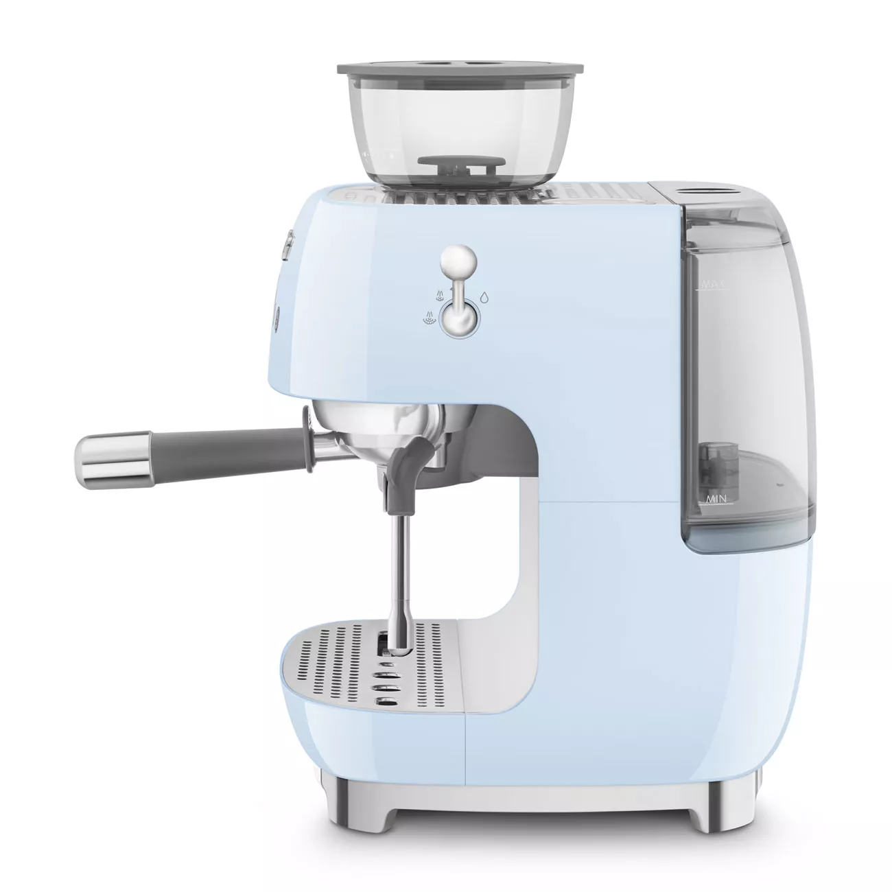 Smeg EGF03PBUK Retro Espresso Coffee Machine with Grinder in Pastel Blue - Image 3