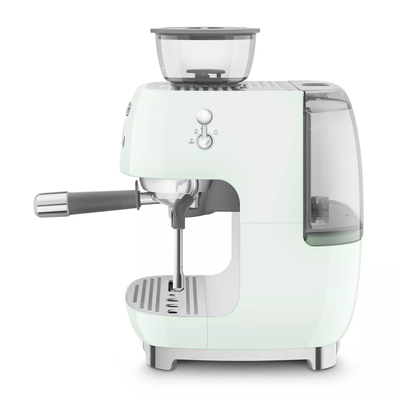 Smeg EGF03PGUK Retro Espresso Coffee Machine with Grinder in Pastel Green - Image 3