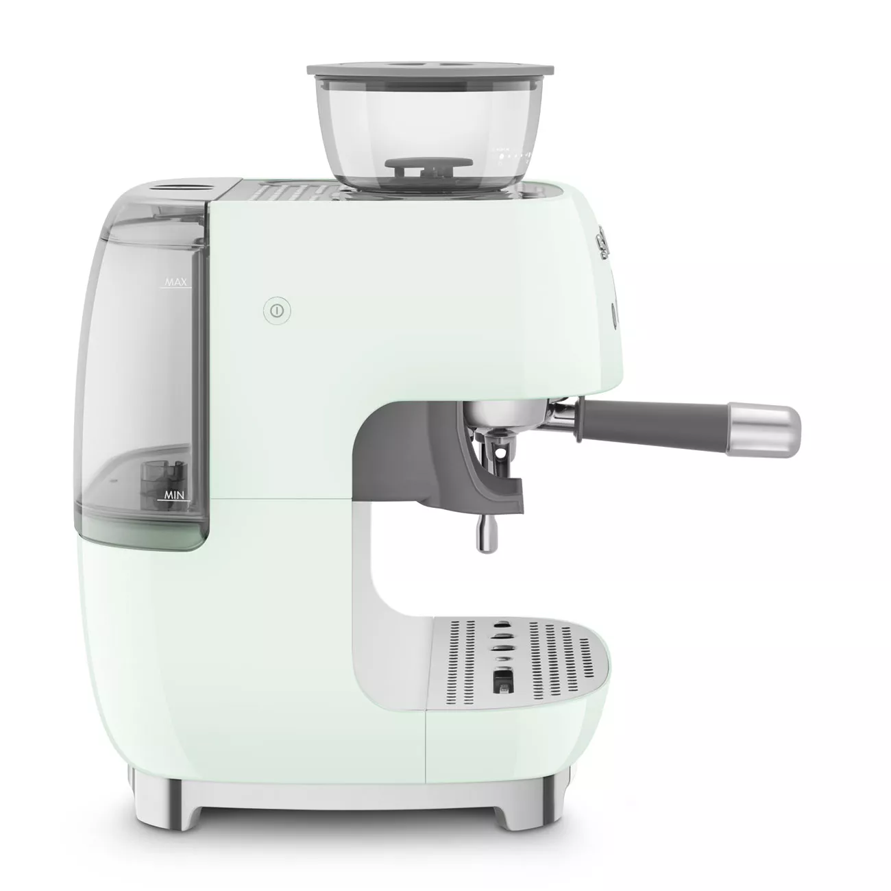 Smeg EGF03PGUK Retro Espresso Coffee Machine with Grinder in Pastel Green - Image 4